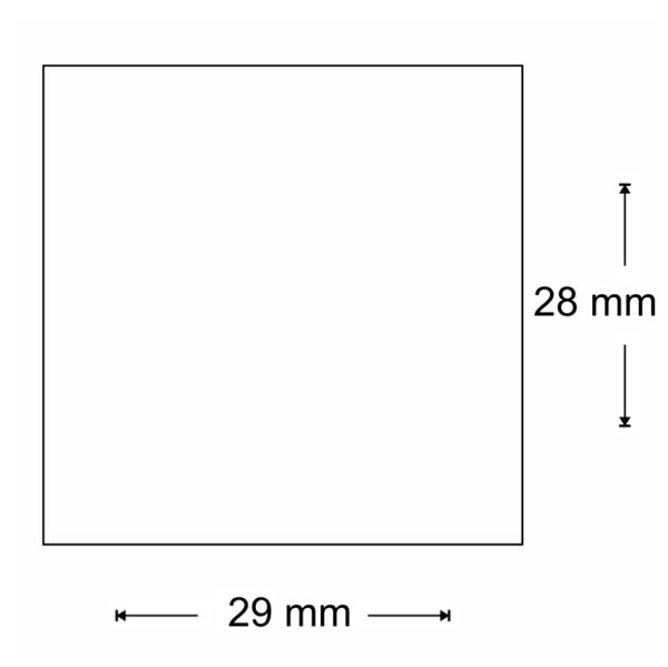 Etiqueta 29x28  blanca rectangular R/800uds.