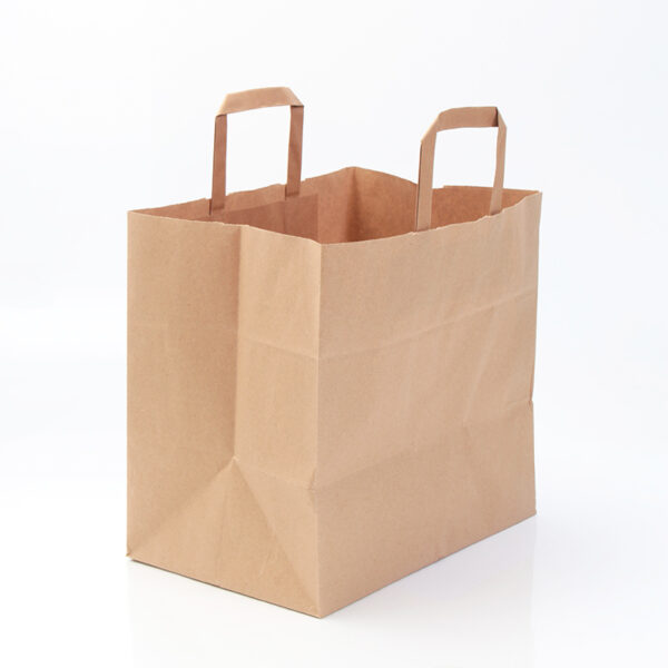 BOLSA PAPEL KRAFT LISO ASA PLANA 90GR. 32+22X31 (UNIDAD)