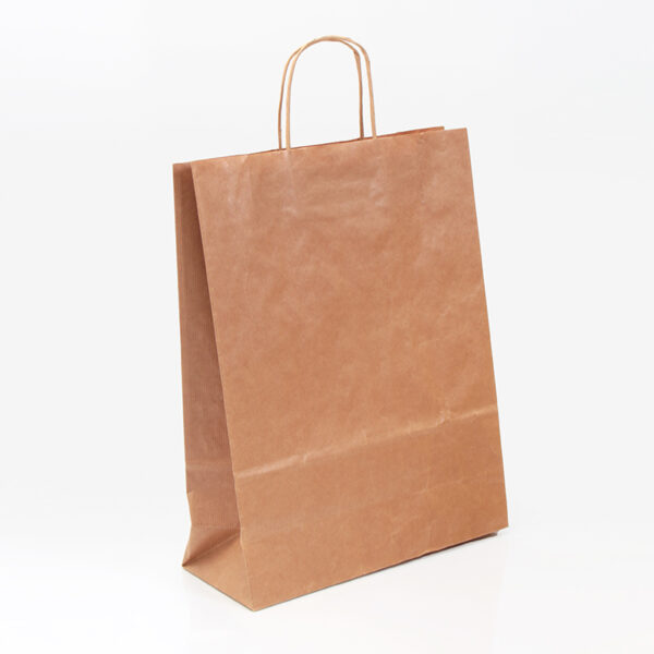 BOLSA PAPEL KRAFT VERJ. ASA RETORCIDA 120GR. 44+15X49,5 (UNIDAD)