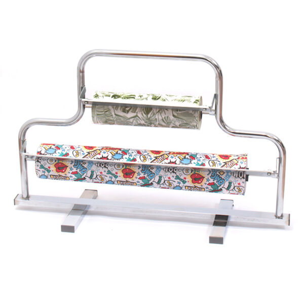 EXPOSITOR PAPEL REGALO SOBREMESA HORIZONTAL DOBLE (PAPEL 62 Y 31 CMS)